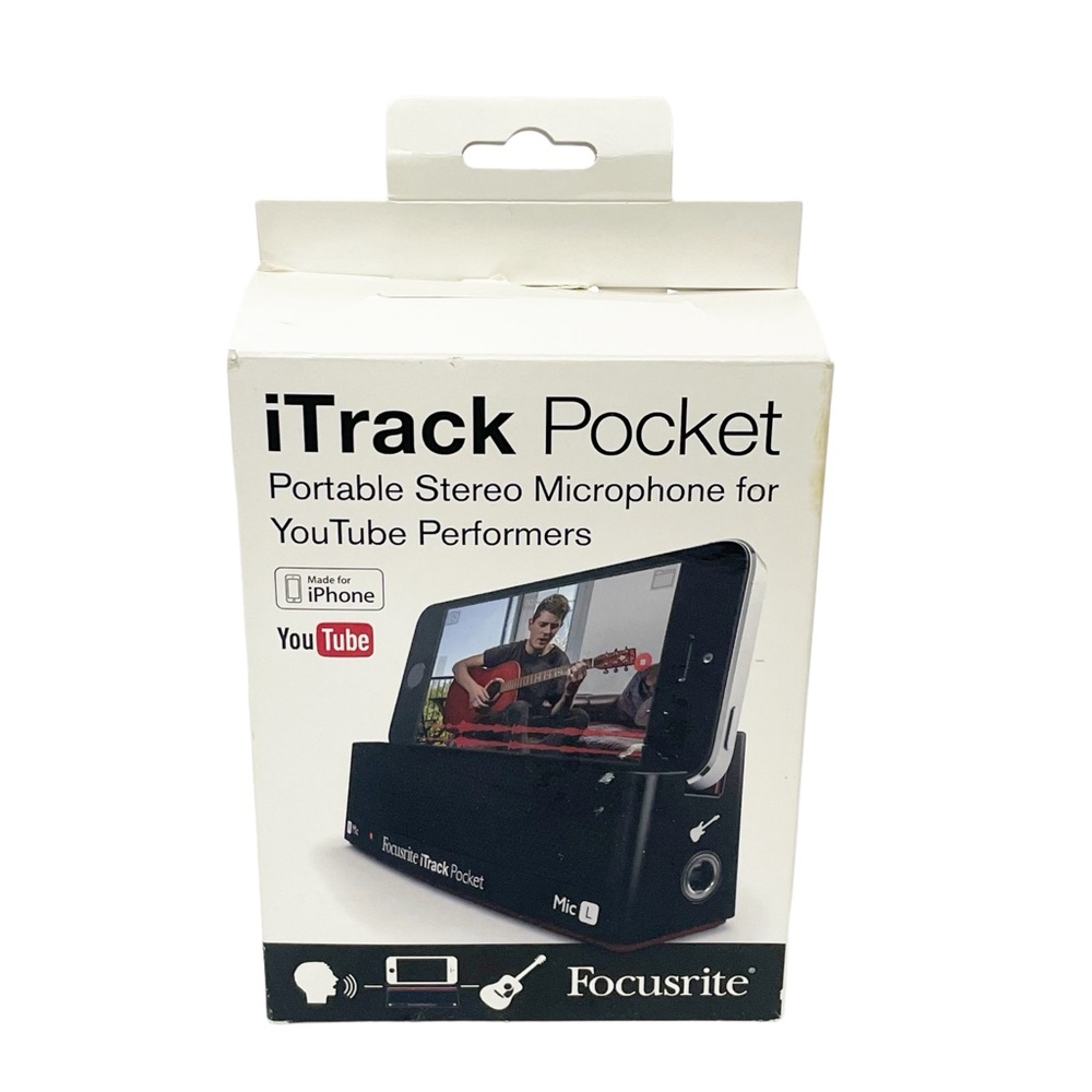 Itrack Pocket Phone Portable Stereo Microphone YouTube Recording NEW
